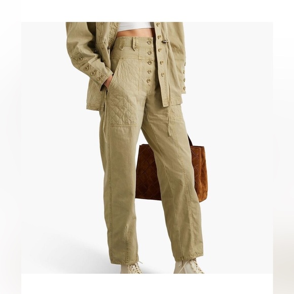 Ulla Johnson Pants - Ulla Johnson Quilted Cambrie Barrel Pants